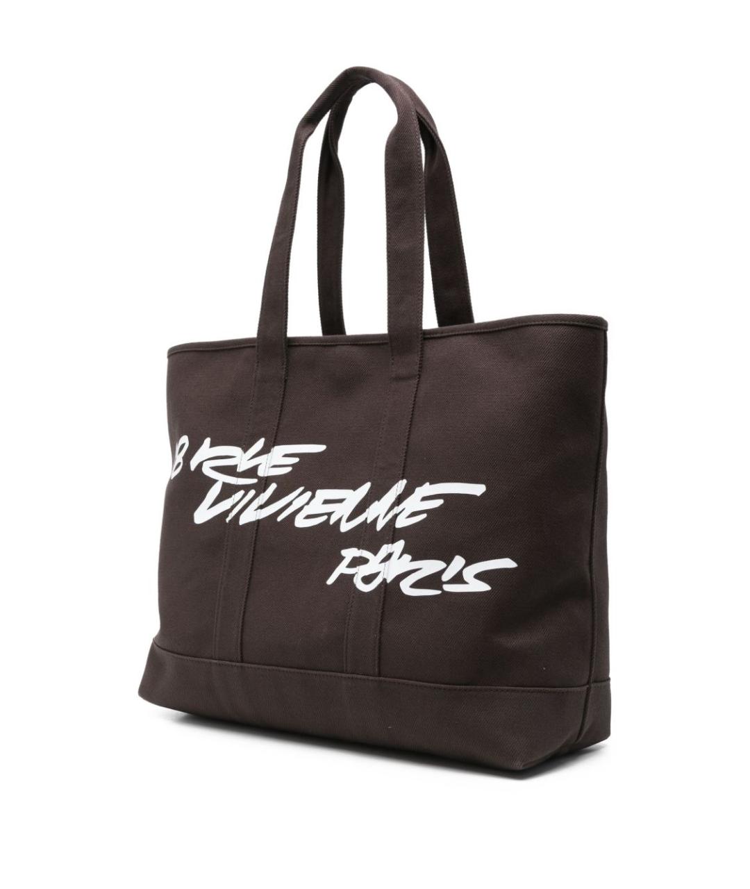 KENZO Коричневая хлопковая сумка тоут, фото 5