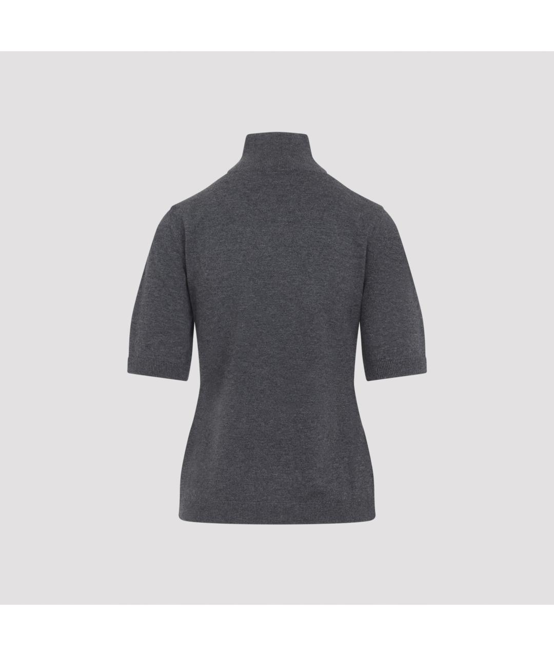 MAX MARA Антрацитовый шерстяной джемпер / свитер, фото 2