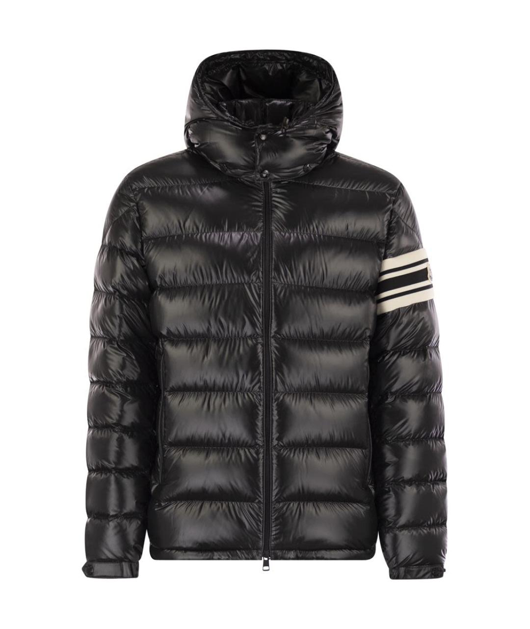 MONCLER Черный полиэстеровый пуховик, фото 1