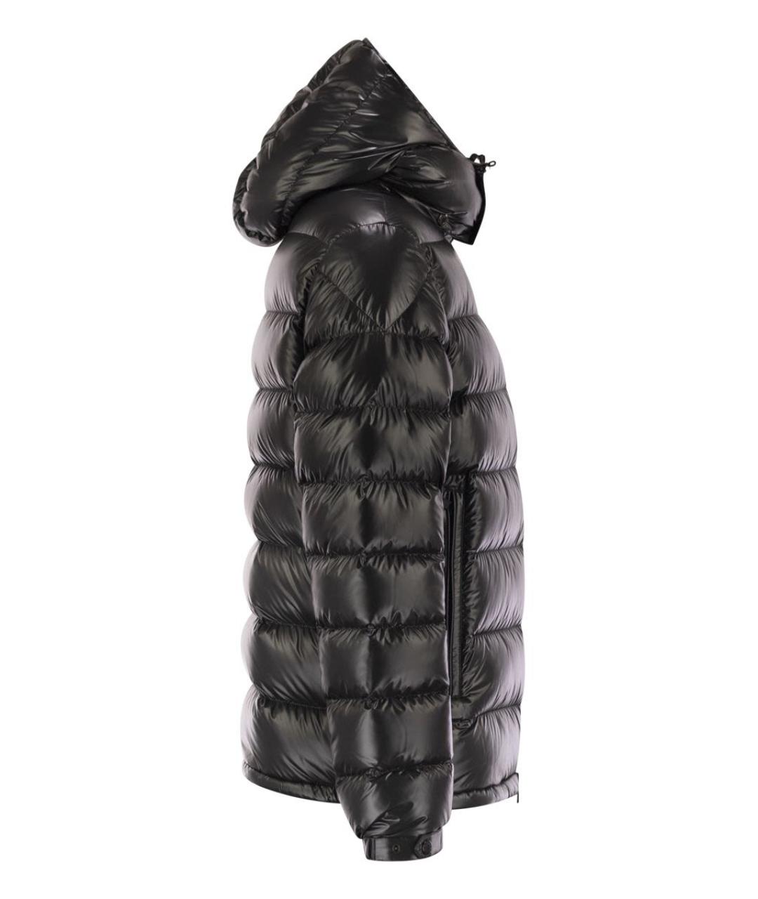 MONCLER Черный полиэстеровый пуховик, фото 5