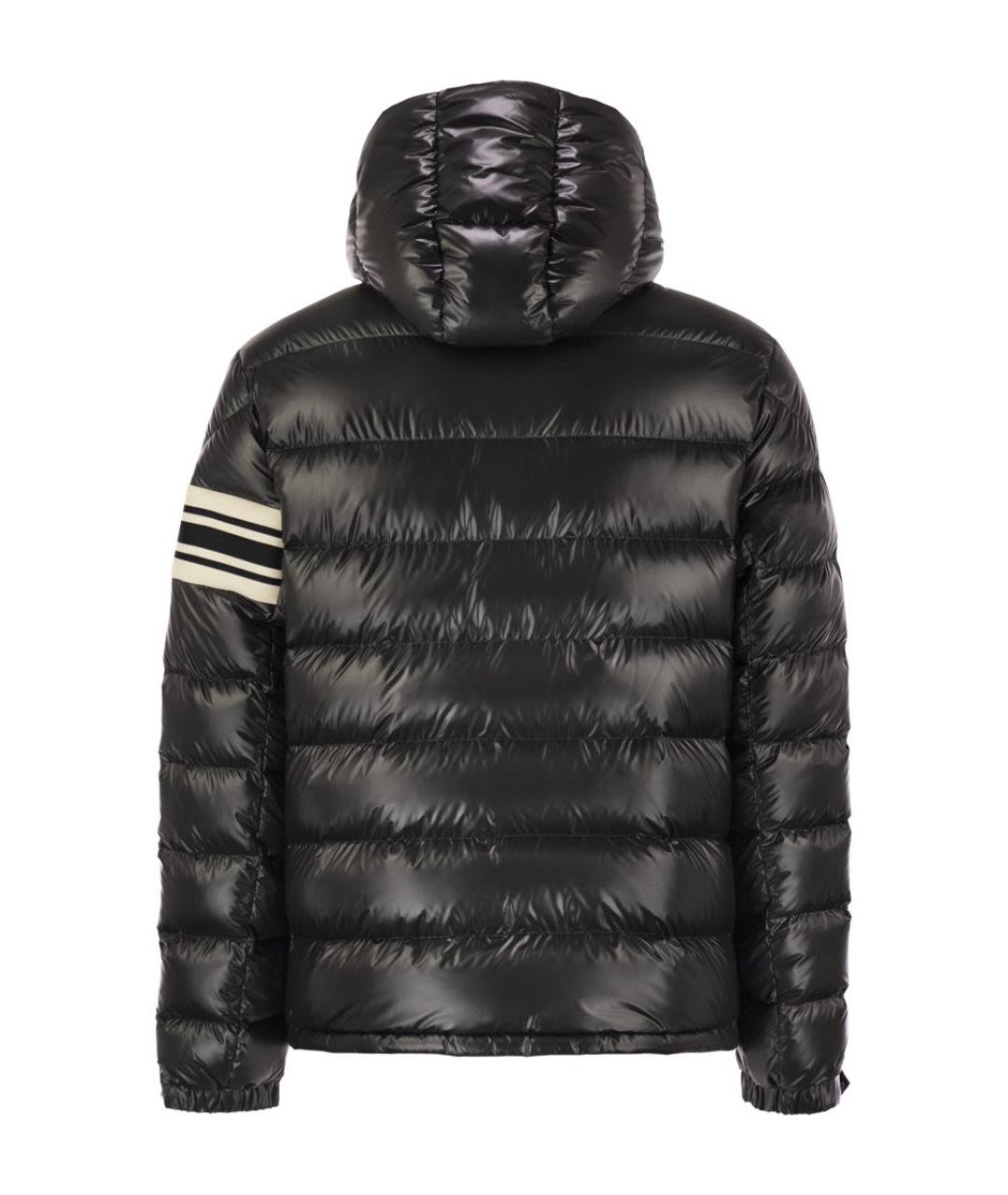 MONCLER Черный полиэстеровый пуховик, фото 3