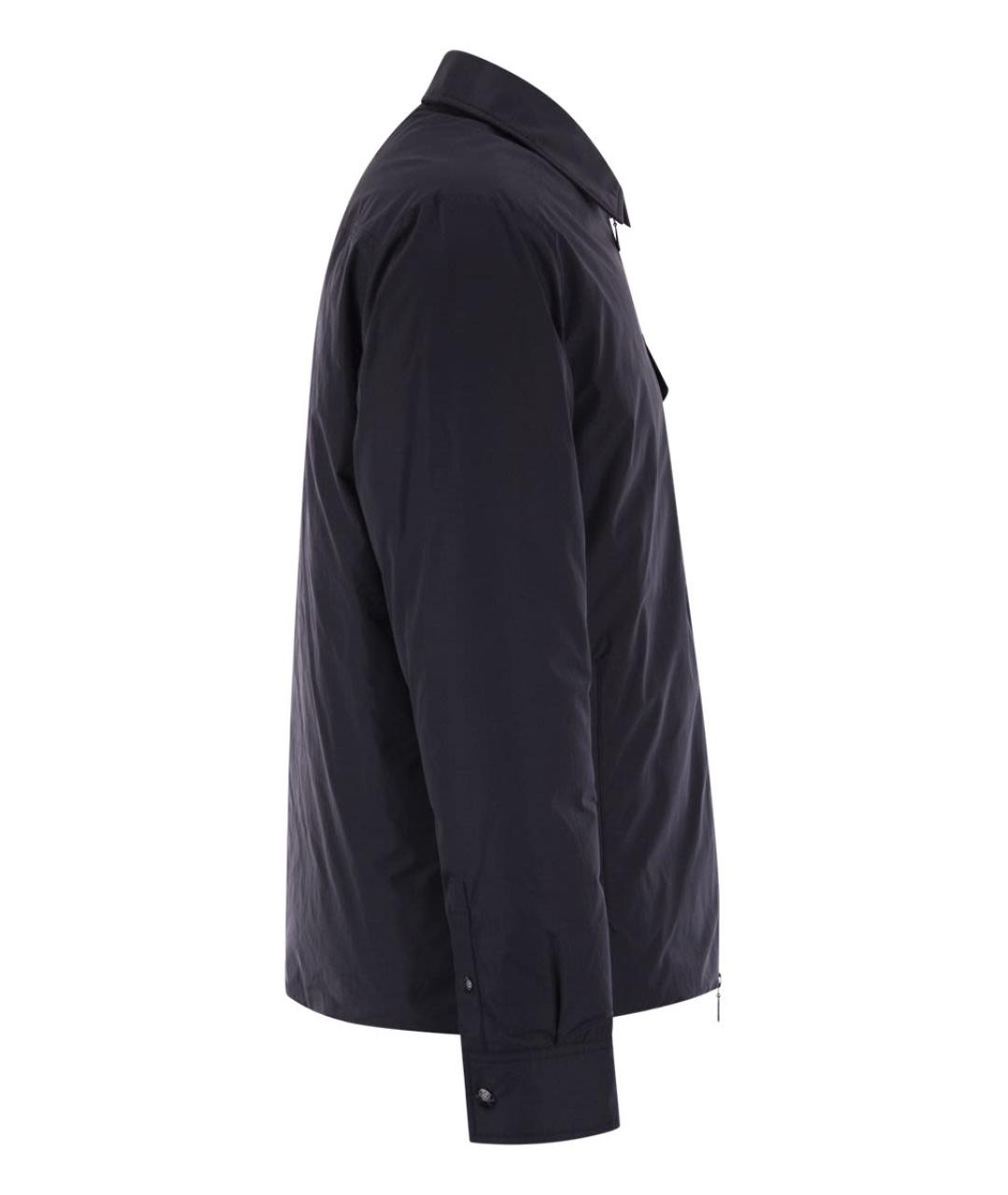 MONCLER Темно-синяя полиэстеровая куртка, фото 3
