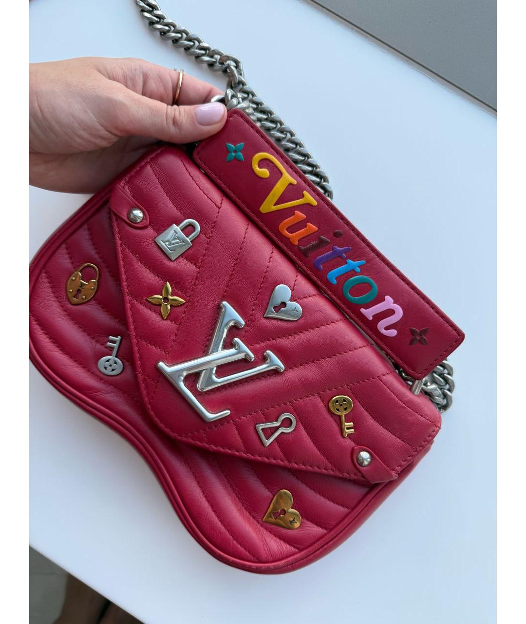 LOUIS VUITTON Красная кожаная сумка через плечо, фото 2