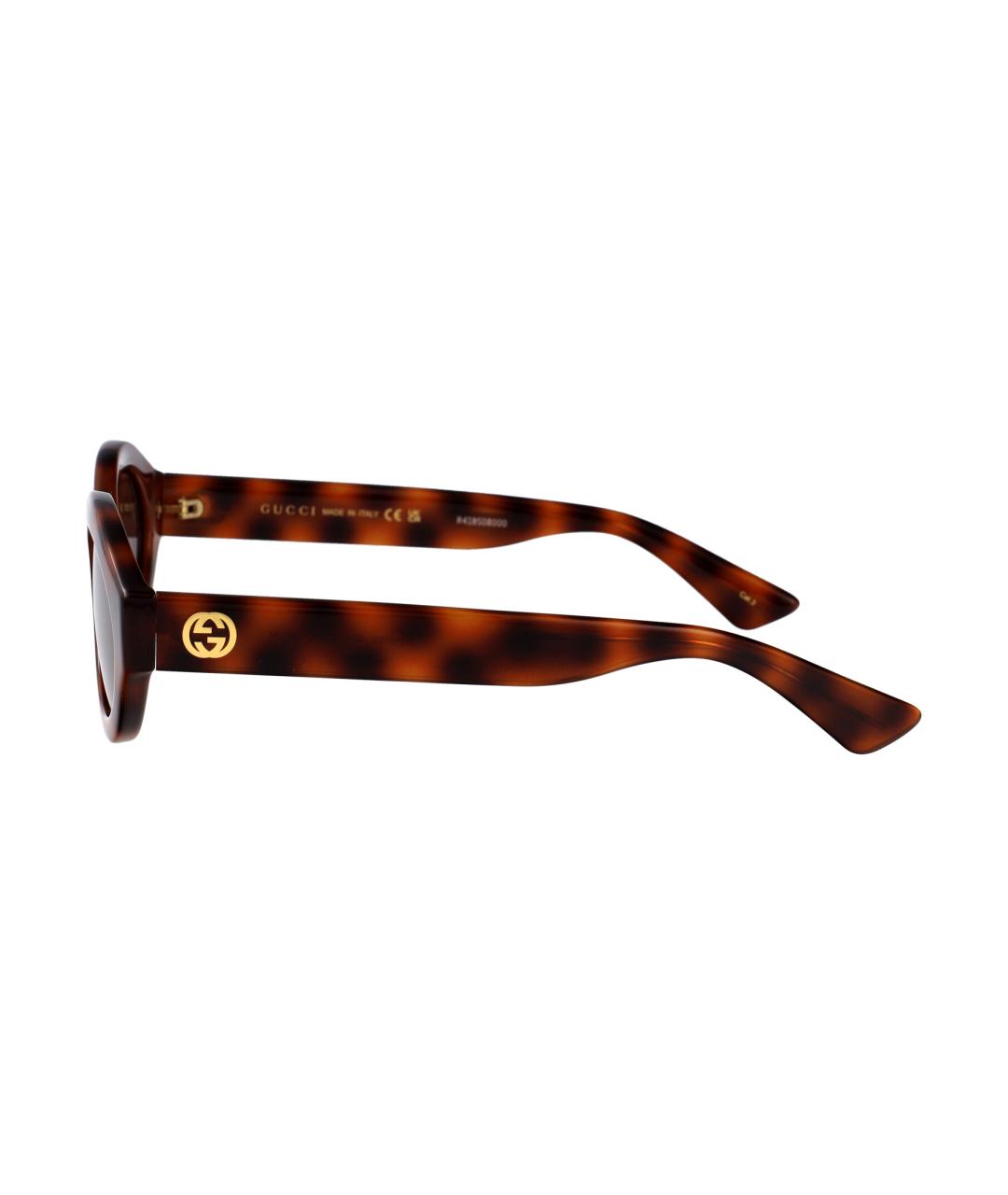 GUCCI Коричневые солнцезащитные очки, фото 3
