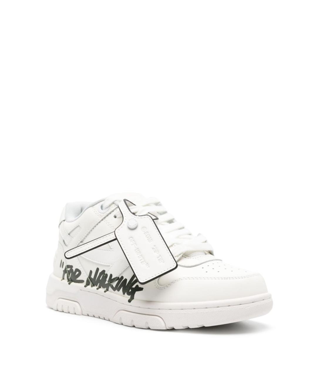OFF-WHITE Белые синтетические кеды, фото 5