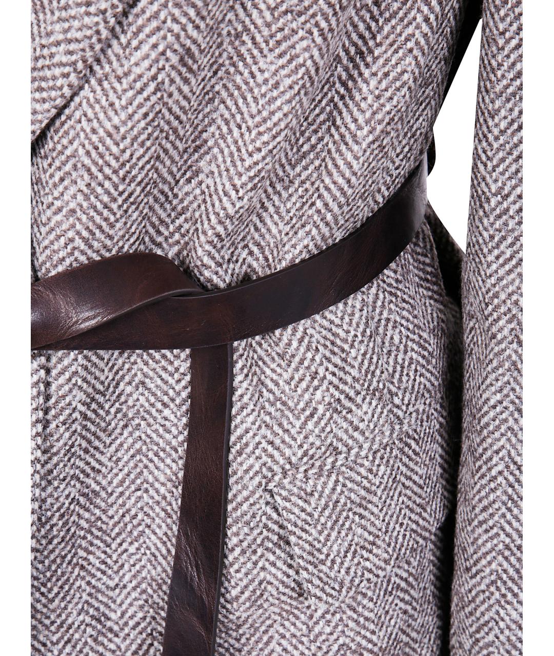 BRUNELLO CUCINELLI Серое шерстяное пальто, фото 3