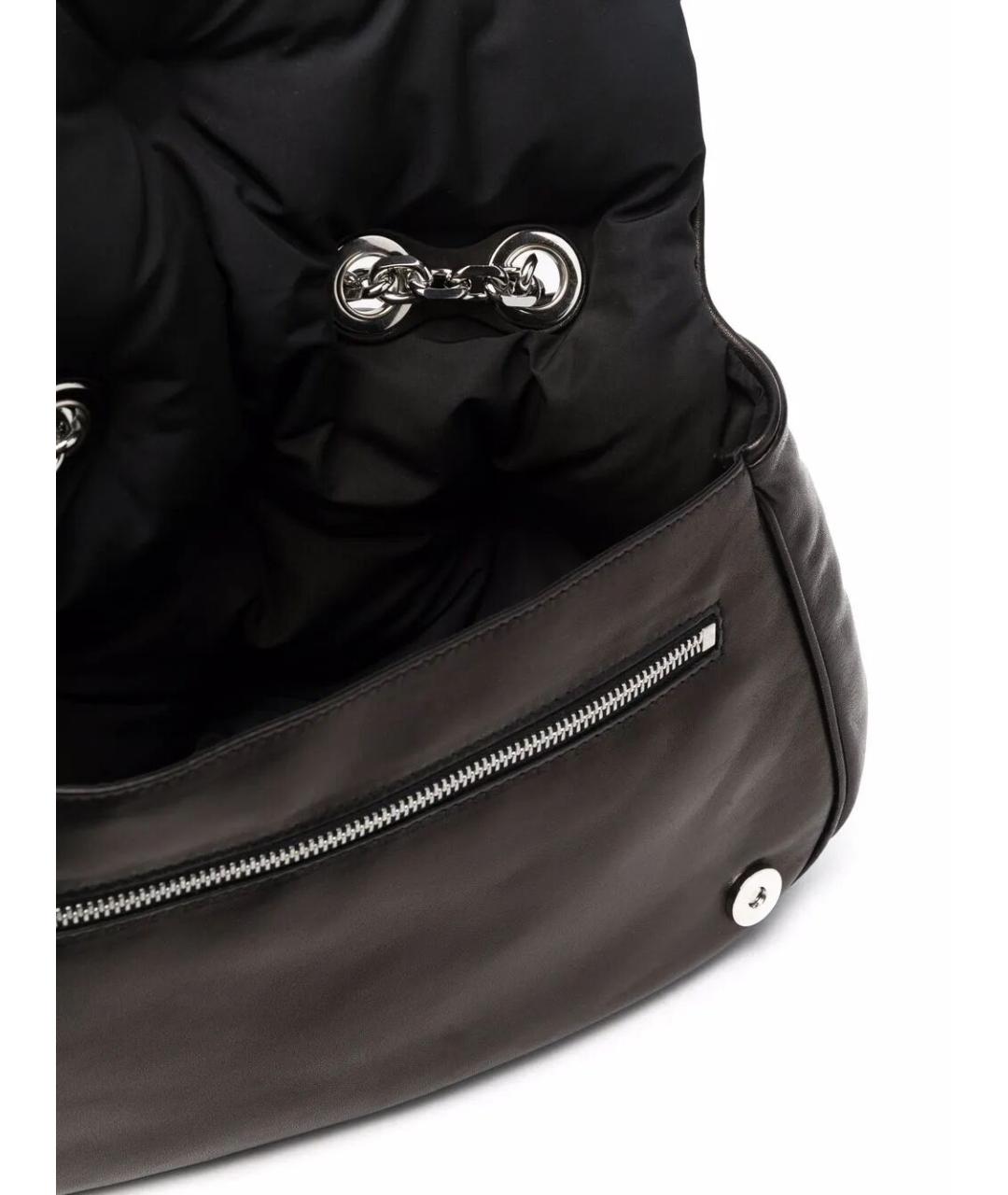 MAISON MARGIELA Черная кожаная сумка через плечо, фото 3