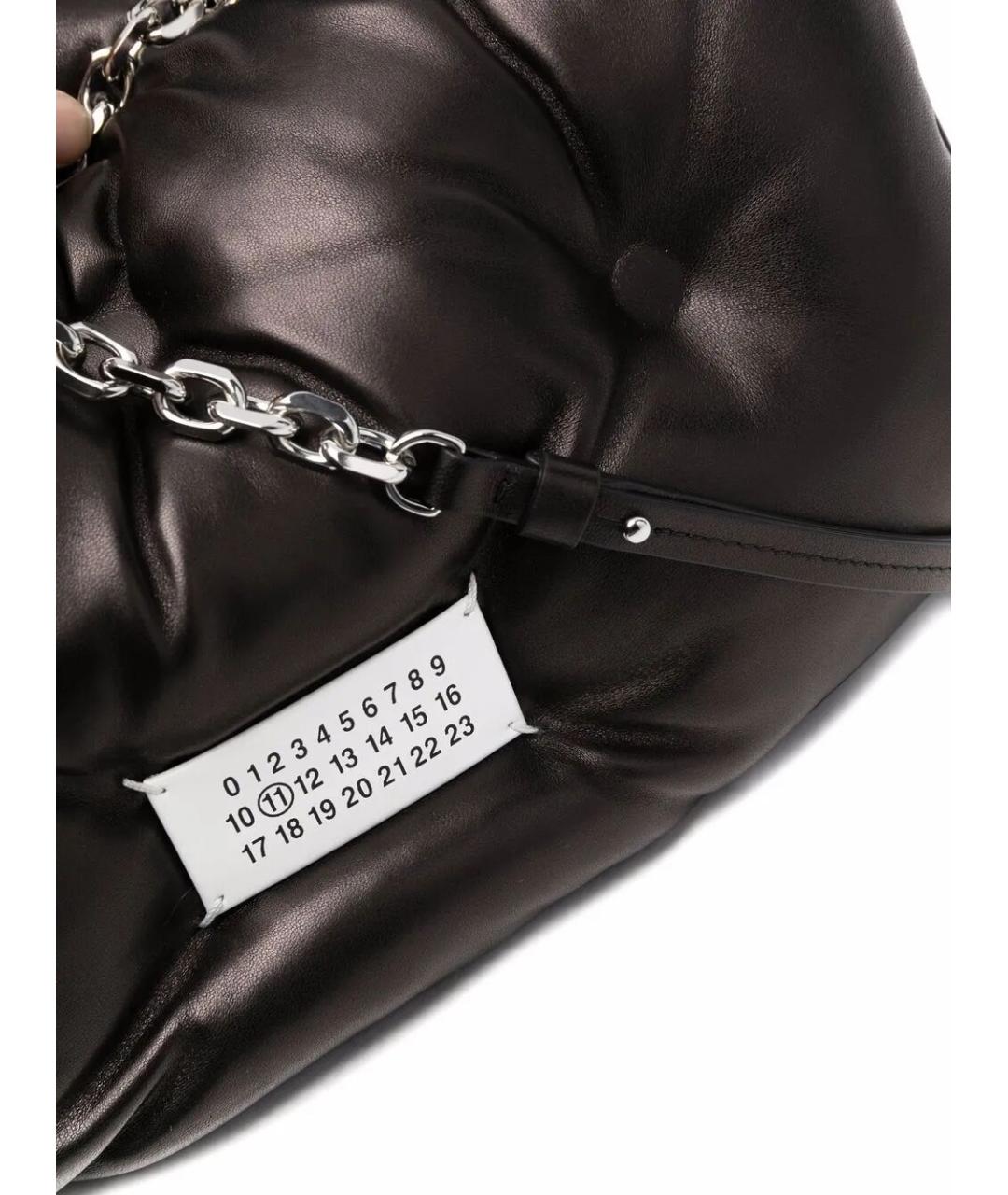 MAISON MARGIELA Черная кожаная сумка через плечо, фото 5