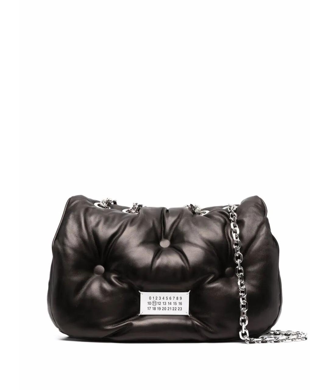 MAISON MARGIELA Черная кожаная сумка через плечо, фото 1