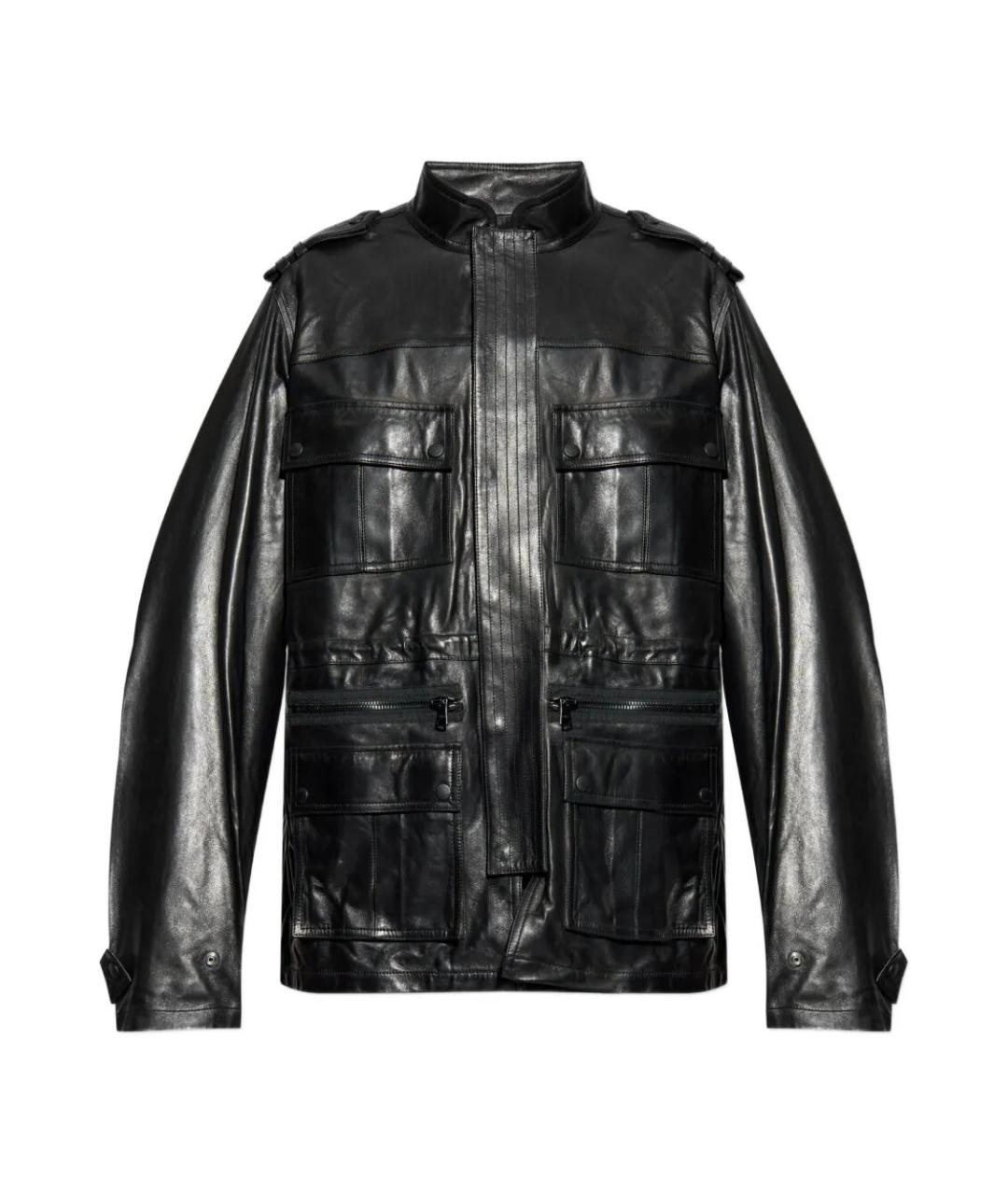 BALMAIN Черная кожаная парка, фото 4