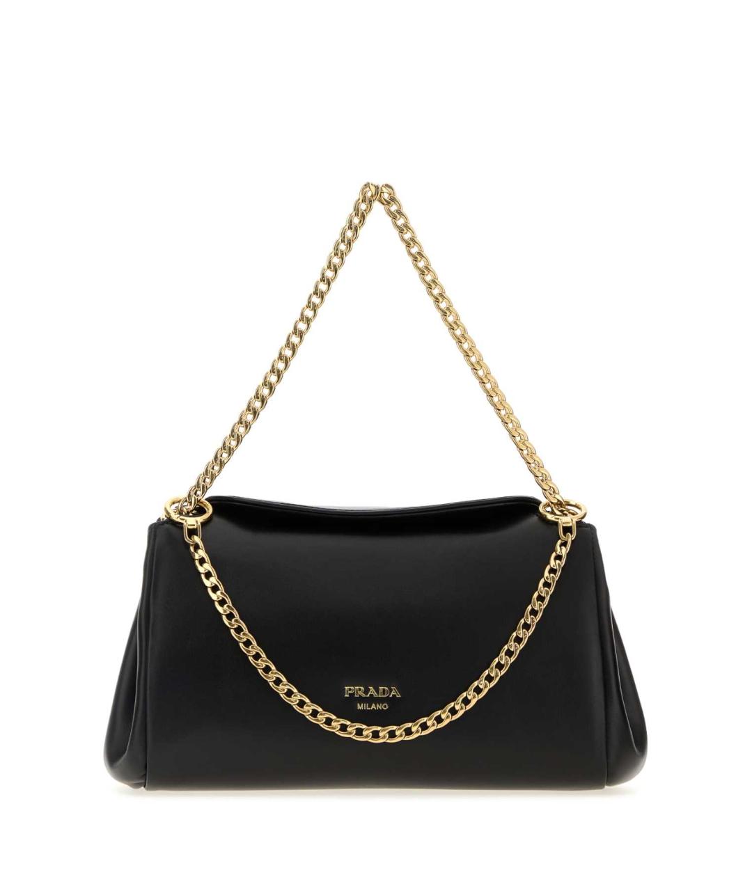 PRADA Черная кожаная сумка через плечо, фото 1