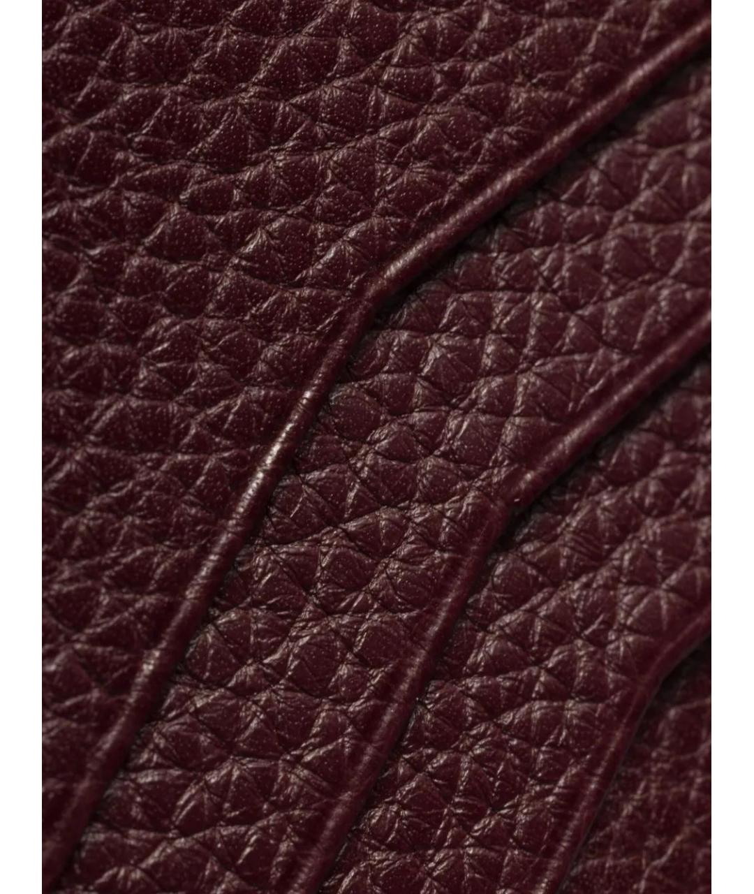 MIU MIU Бордовый кожаный кардхолдер, фото 4