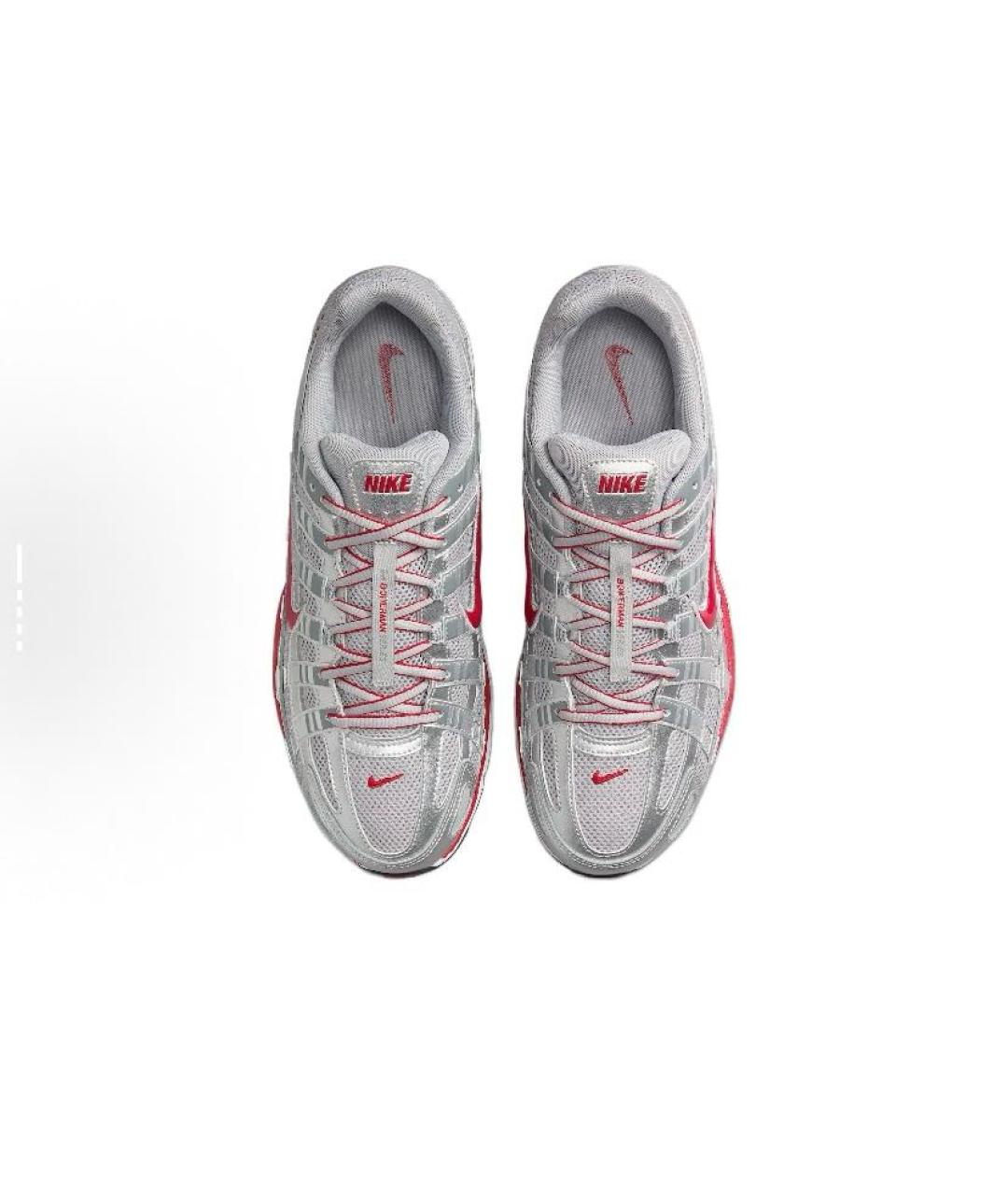 NIKE Серебряные текстильные низкие кроссовки / кеды, фото 4