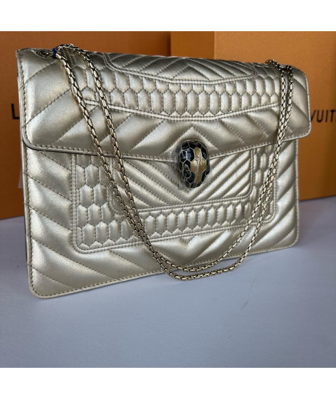 BVLGARI Желтая кожаная сумка тоут, фото 9