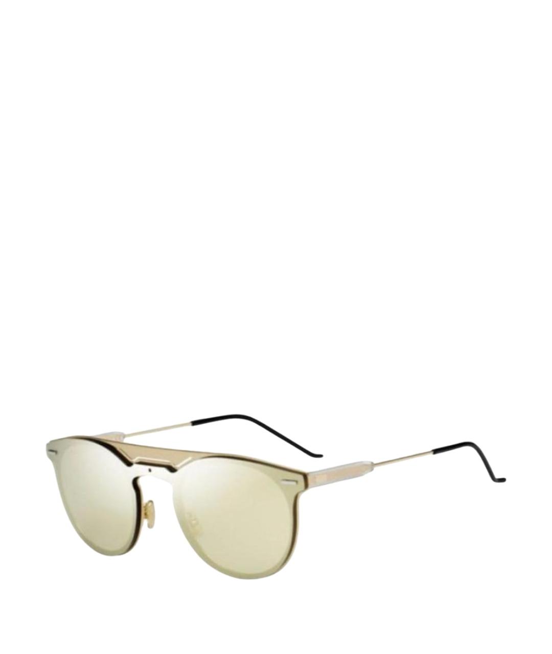 CHRISTIAN DIOR Золотые металлические солнцезащитные очки, фото 1