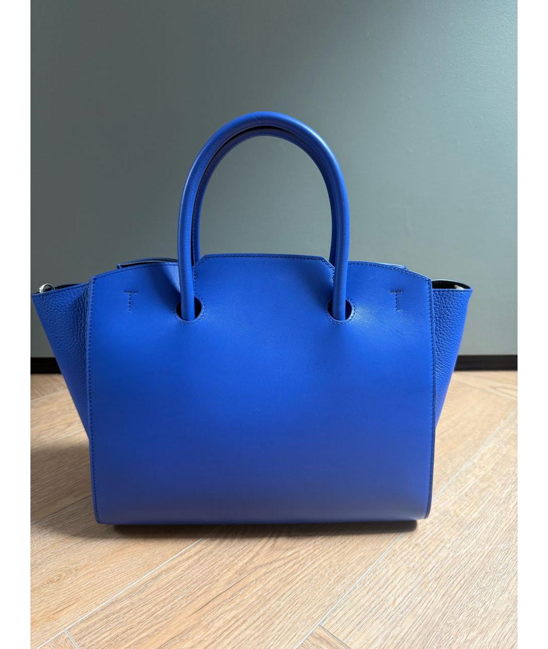 FURLA Синяя кожаная сумка тоут, фото 3
