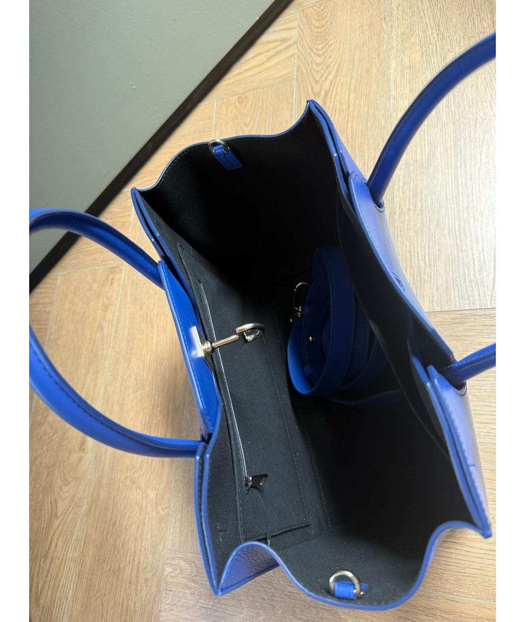 FURLA Синяя кожаная сумка тоут, фото 4