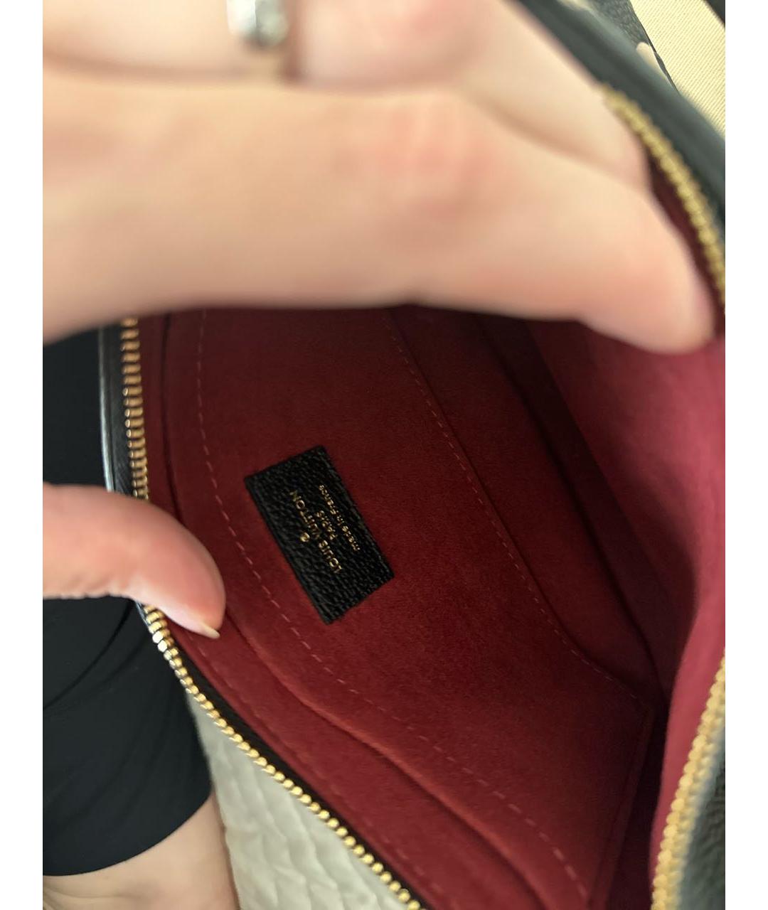 LOUIS VUITTON Черная кожаная сумка через плечо, фото 4