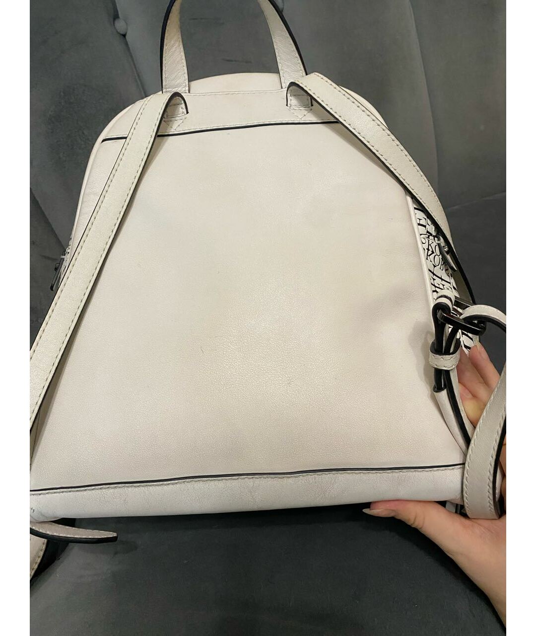 MICHAEL KORS Белый кожаный рюкзак, фото 3