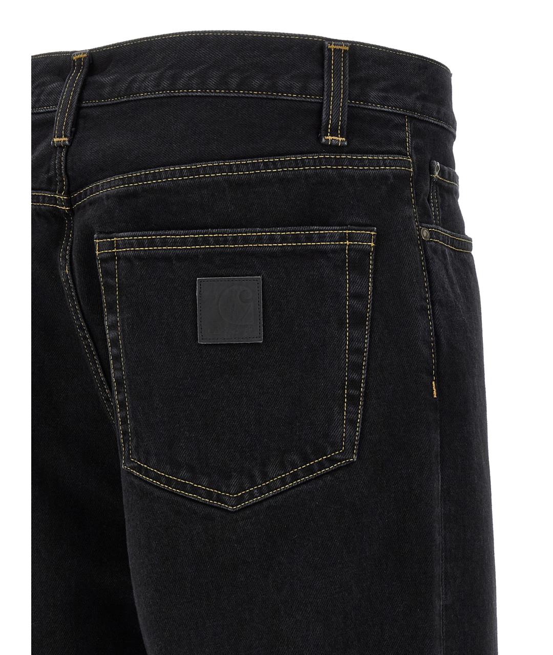 CARHARTT WIP Черные хлопковые прямые джинсы, фото 4
