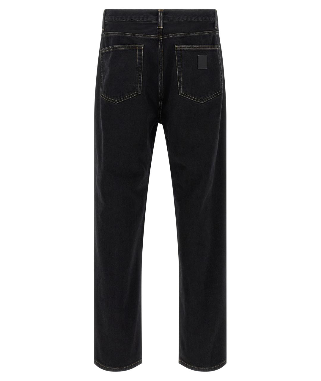 CARHARTT WIP Черные хлопковые прямые джинсы, фото 2