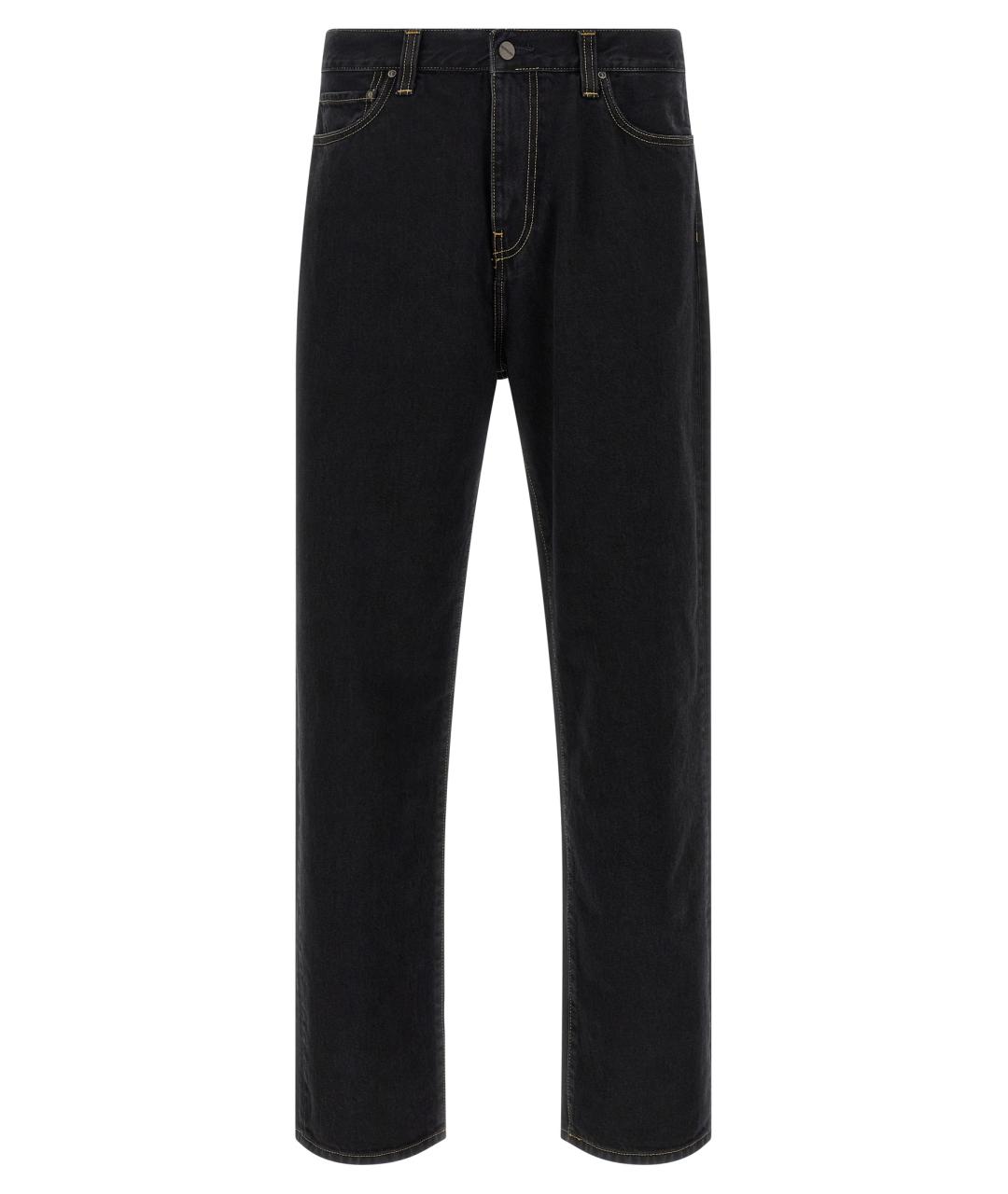 CARHARTT WIP Черные хлопковые прямые джинсы, фото 1