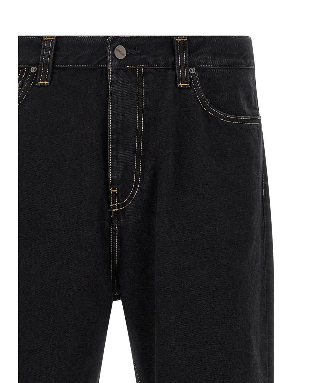 CARHARTT WIP Черные хлопковые прямые джинсы, фото 3