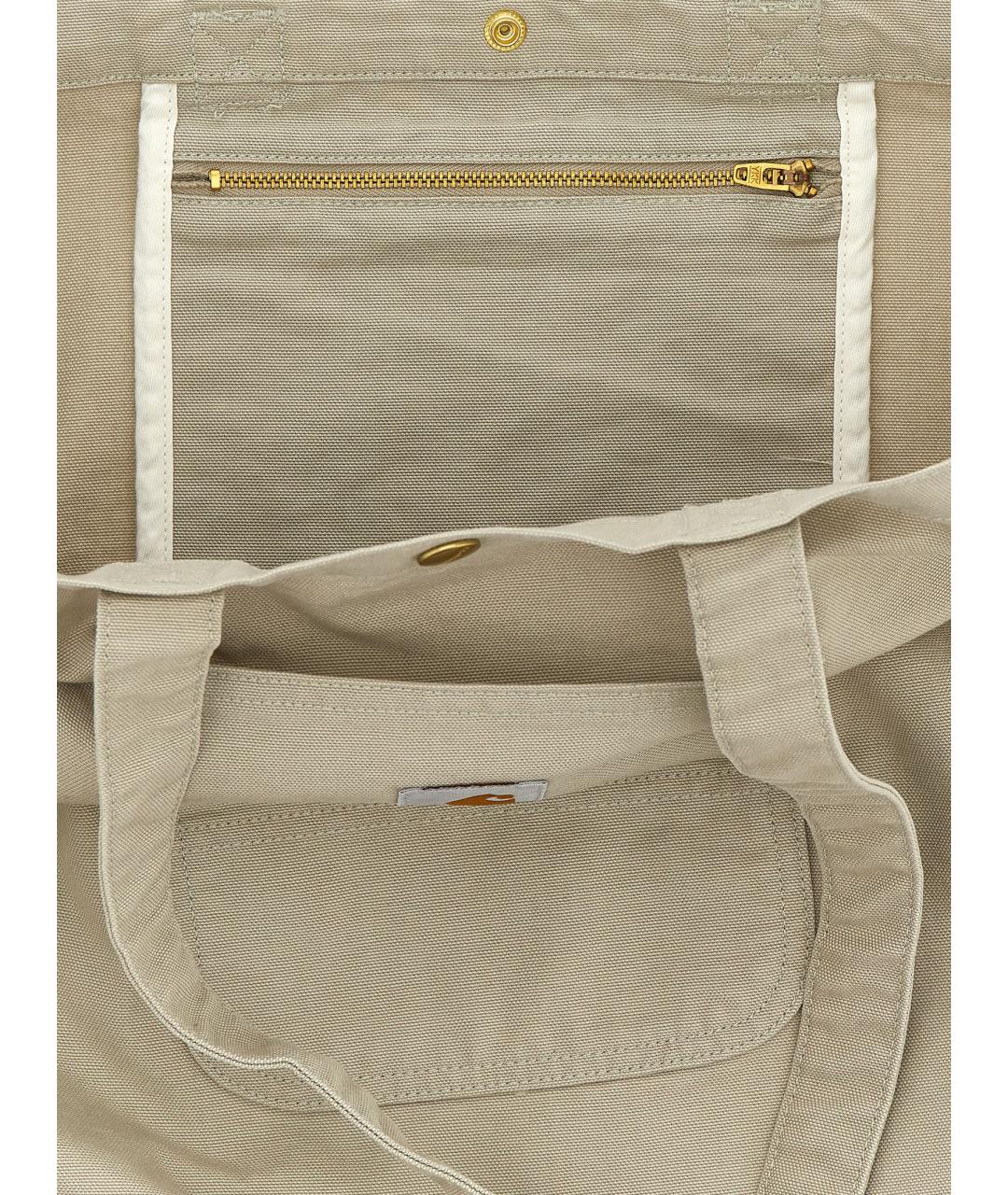 CARHARTT WIP Серая хлопковая сумка тоут, фото 4