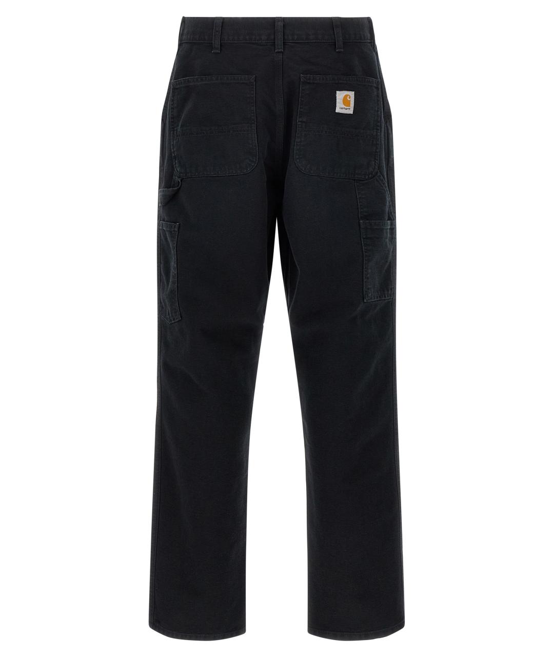 CARHARTT WIP Черные хлопковые повседневные брюки, фото 2