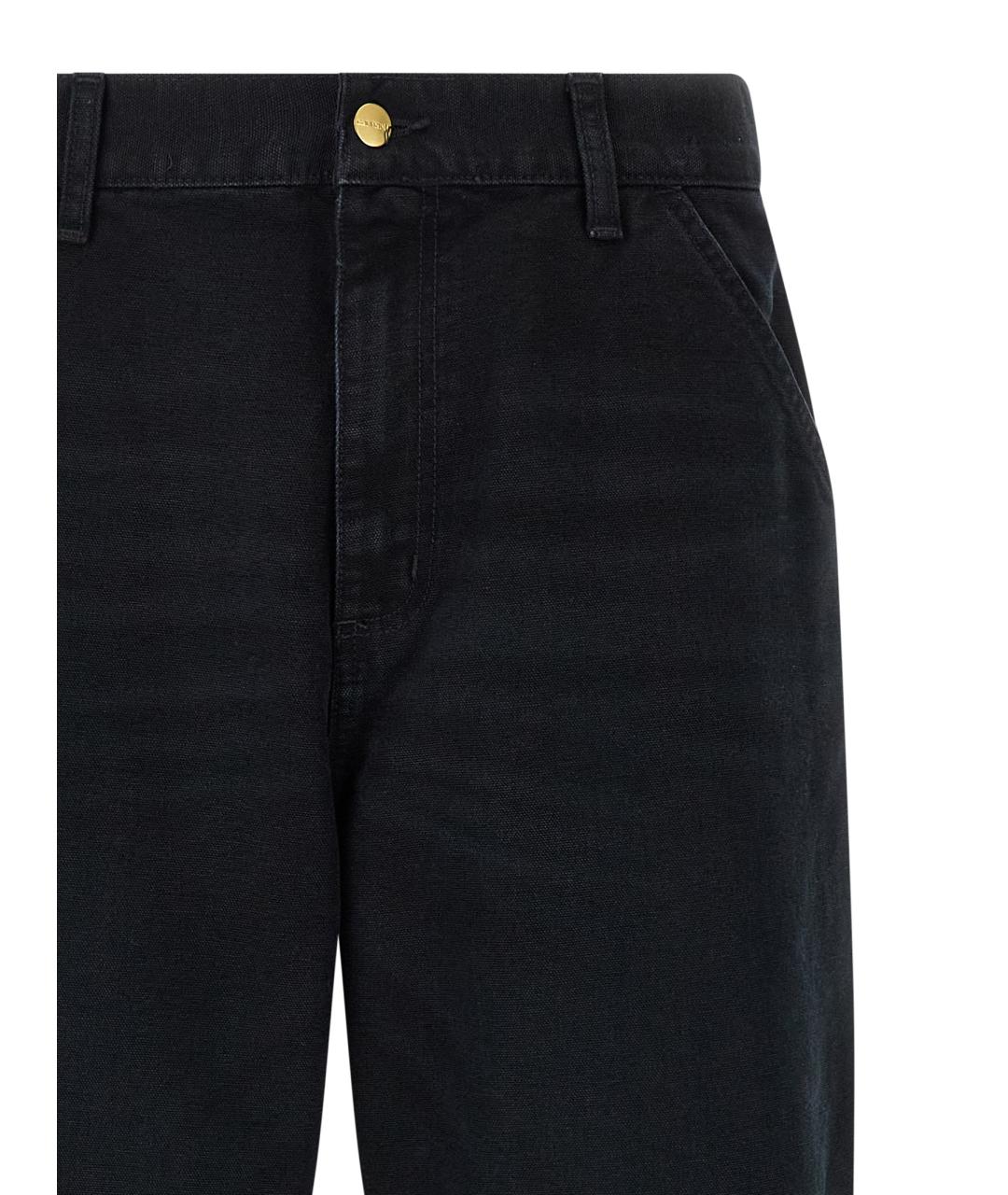 CARHARTT WIP Черные хлопковые повседневные брюки, фото 3