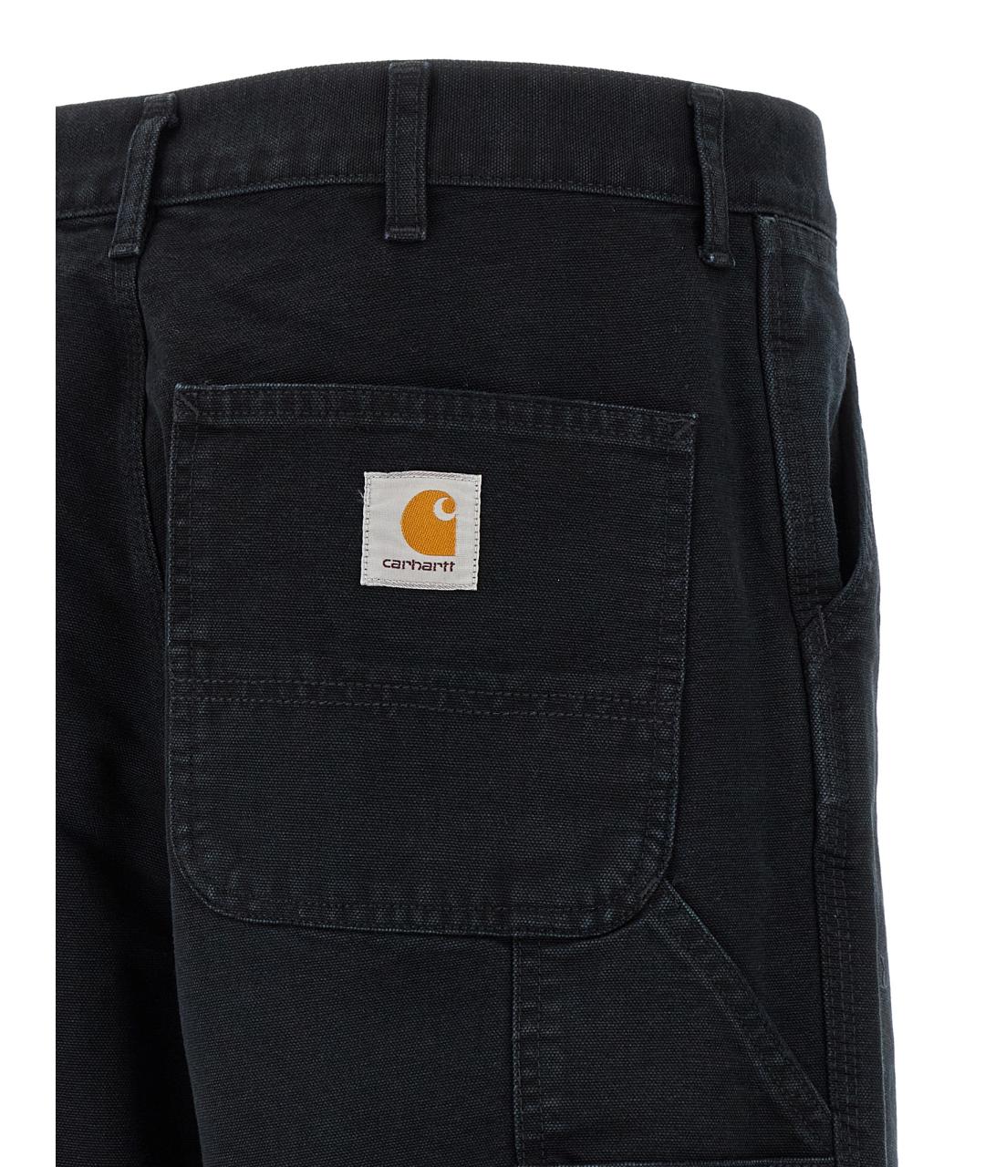 CARHARTT WIP Черные хлопковые повседневные брюки, фото 4