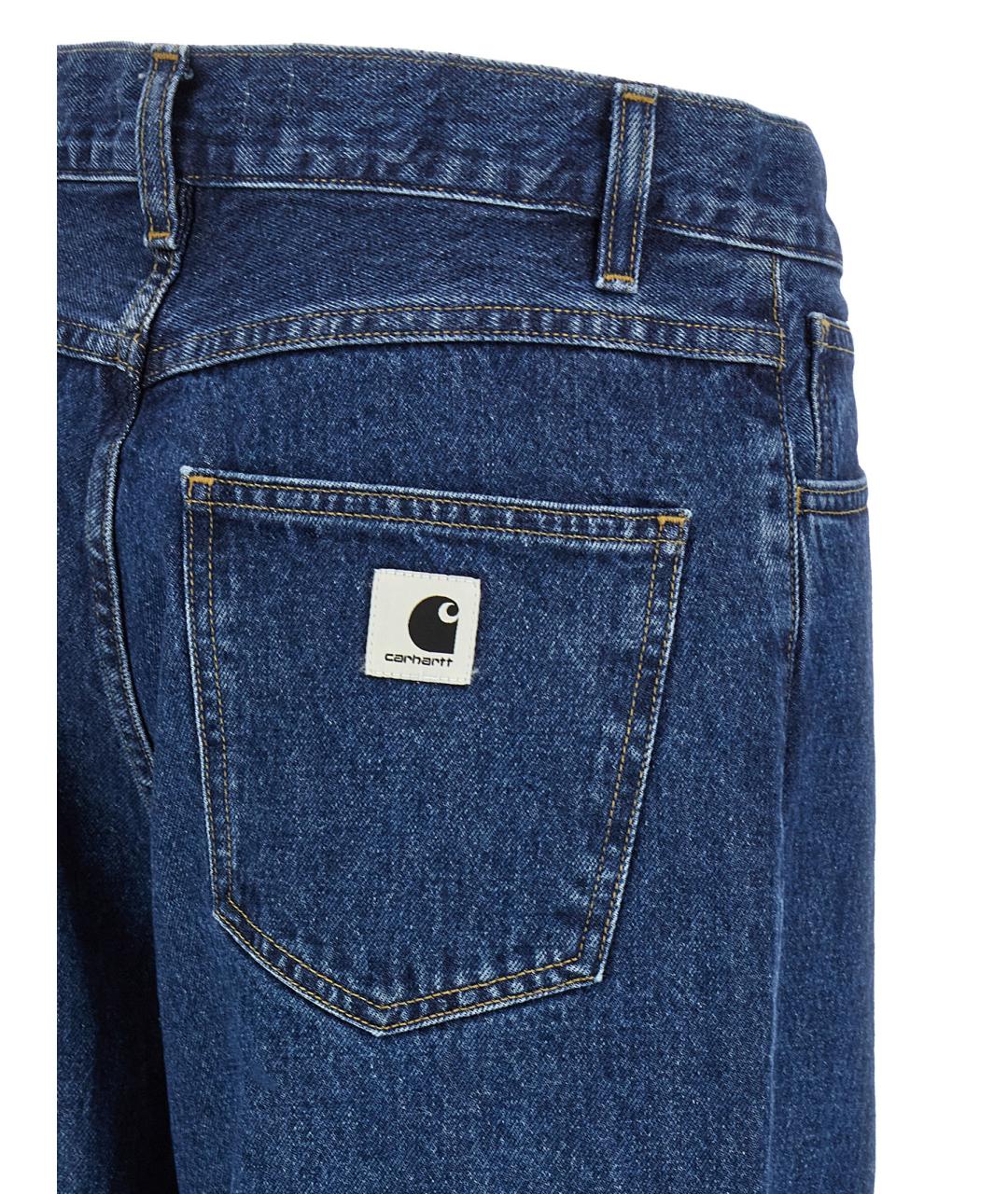 CARHARTT WIP Синие хлопковые прямые джинсы, фото 4