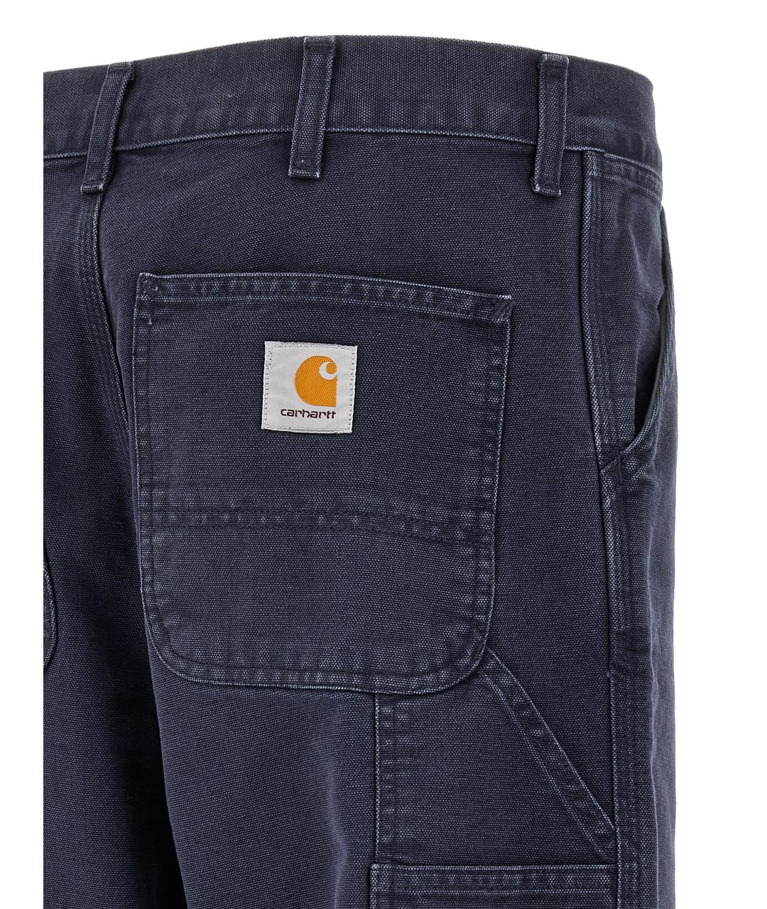 CARHARTT WIP Темно-синие хлопковые повседневные брюки, фото 4