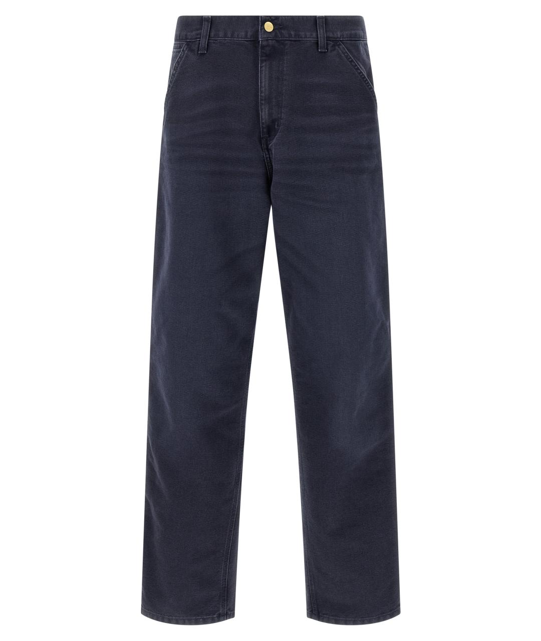 CARHARTT WIP Темно-синие хлопковые повседневные брюки, фото 1