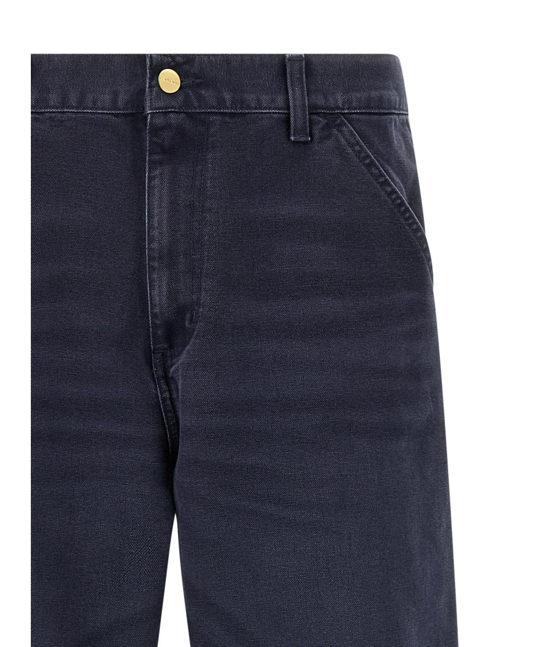 CARHARTT WIP Темно-синие хлопковые повседневные брюки, фото 3