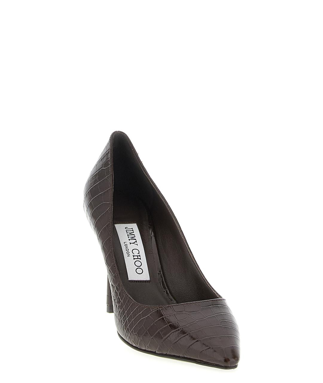 JIMMY CHOO Коричневые кожаные туфли, фото 2