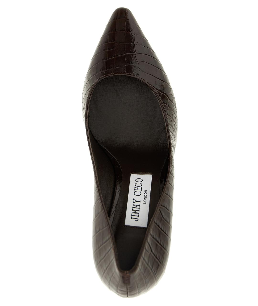 JIMMY CHOO Коричневые кожаные туфли, фото 4