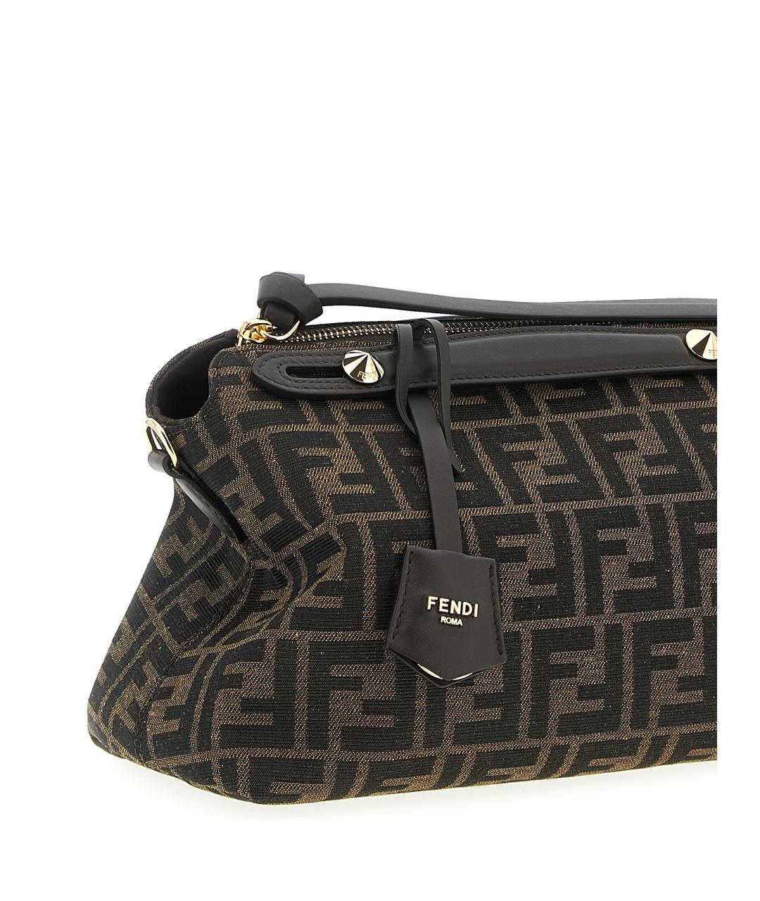 FENDI Коричневая синтетическая сумка через плечо, фото 3