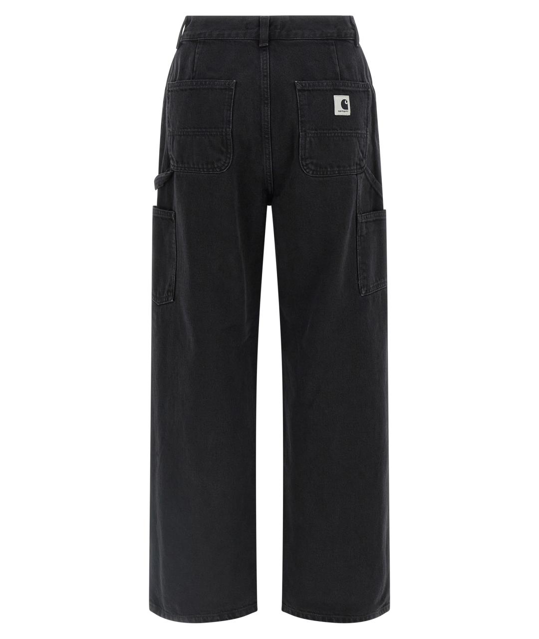 CARHARTT WIP Черные хлопковые прямые джинсы, фото 2