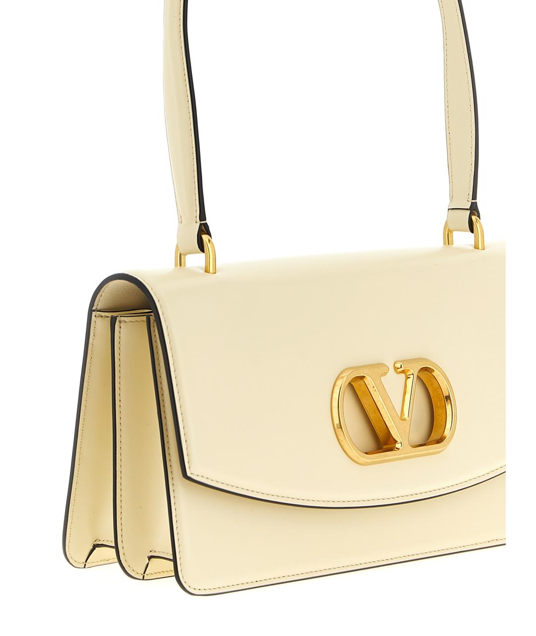 VALENTINO Бежевая кожаная сумка через плечо, фото 3