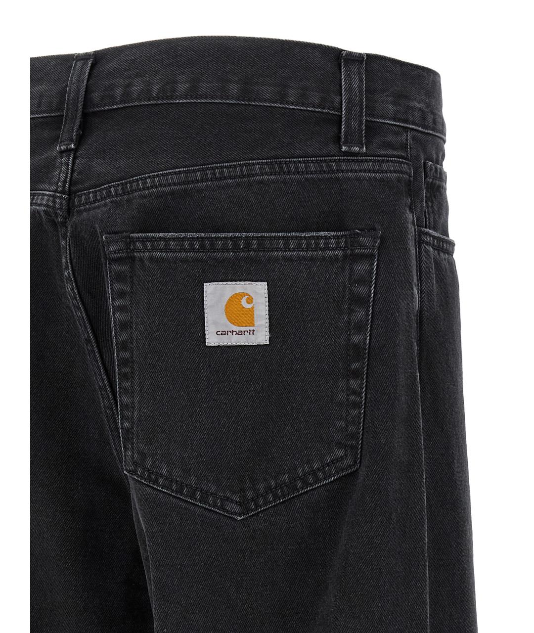 CARHARTT WIP Черные хлопковые прямые джинсы, фото 4