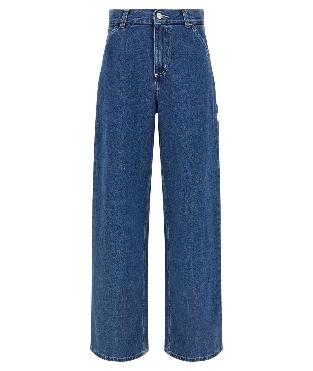 CARHARTT WIP Синие хлопковые прямые джинсы, фото 1