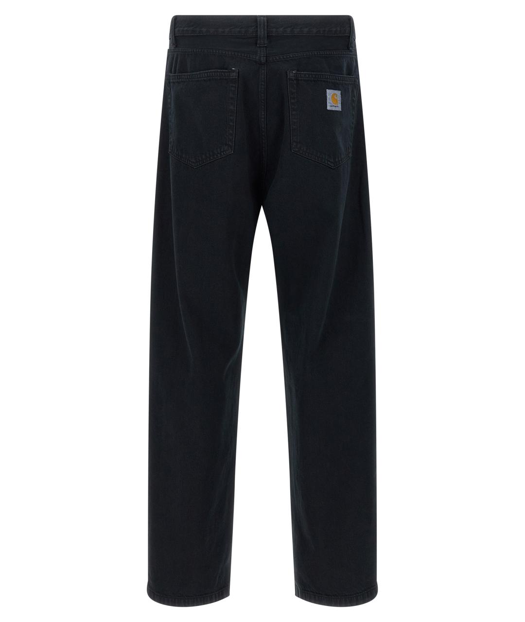 CARHARTT WIP Темно-синие хлопковые прямые джинсы, фото 2