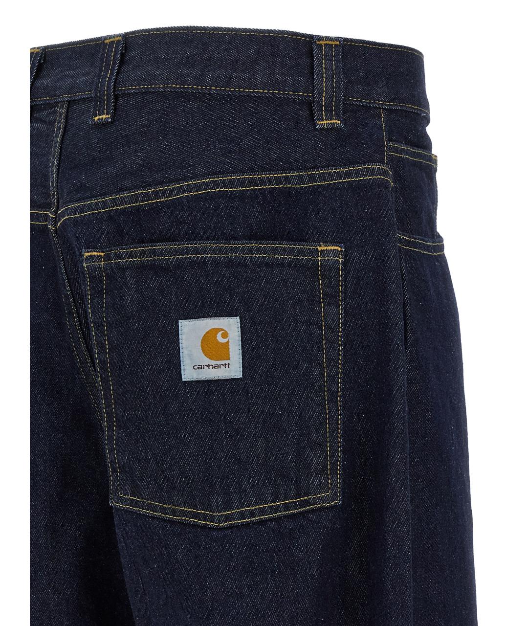 CARHARTT WIP Темно-синие хлопковые прямые джинсы, фото 4