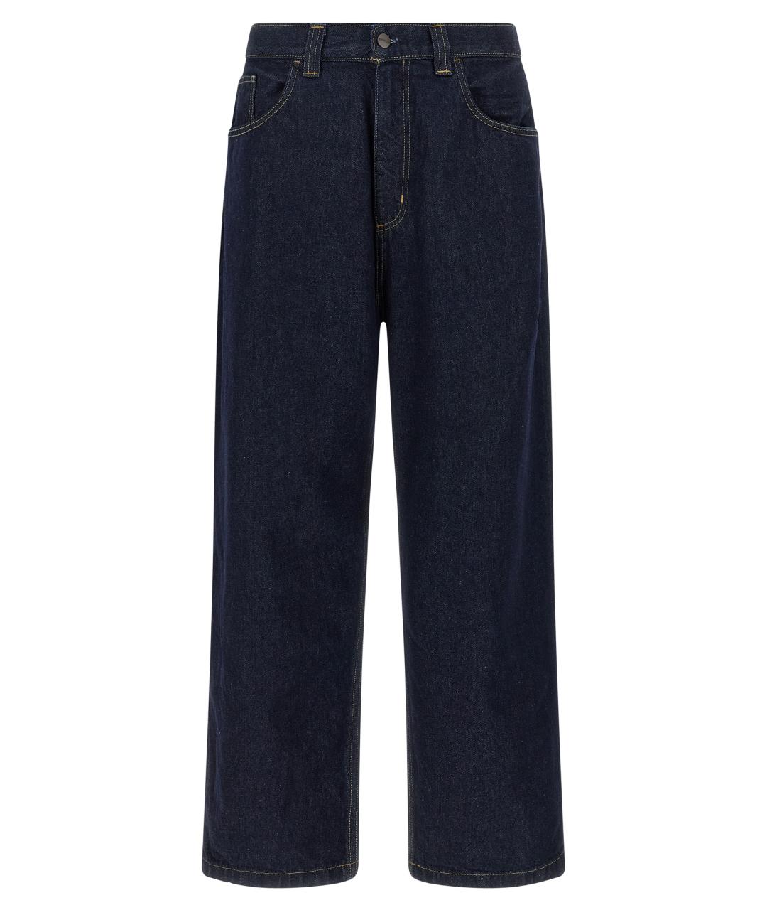 CARHARTT WIP Темно-синие хлопковые прямые джинсы, фото 1