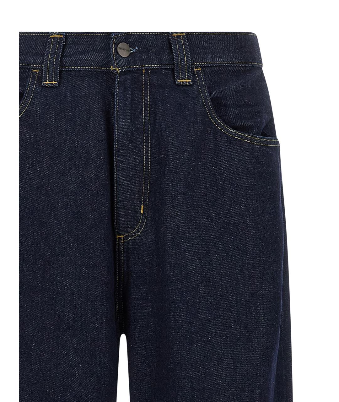 CARHARTT WIP Темно-синие хлопковые прямые джинсы, фото 3