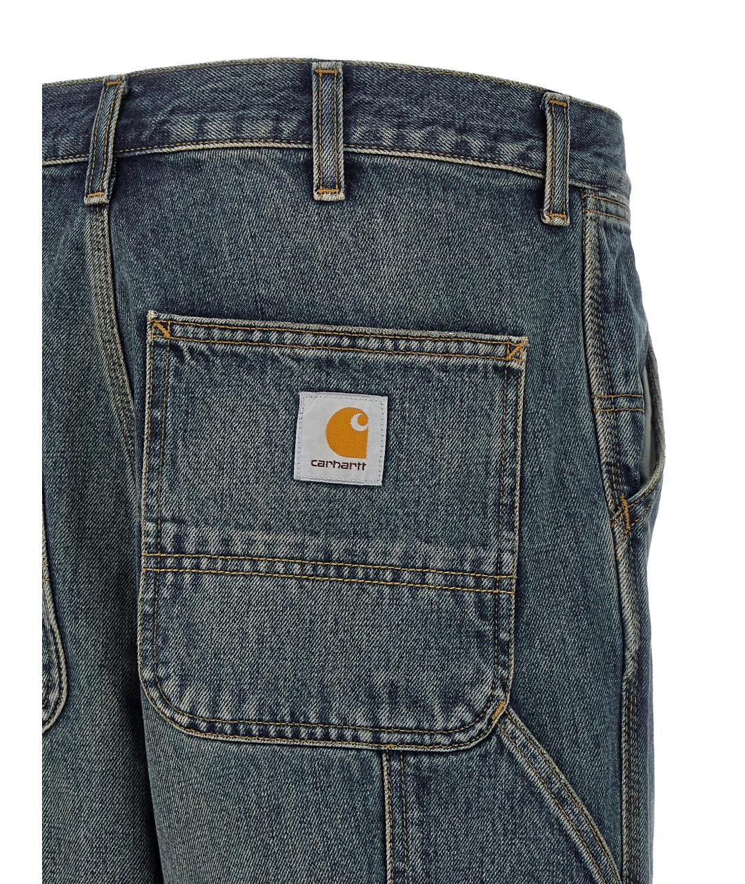 CARHARTT WIP Синие хлопковые прямые джинсы, фото 4