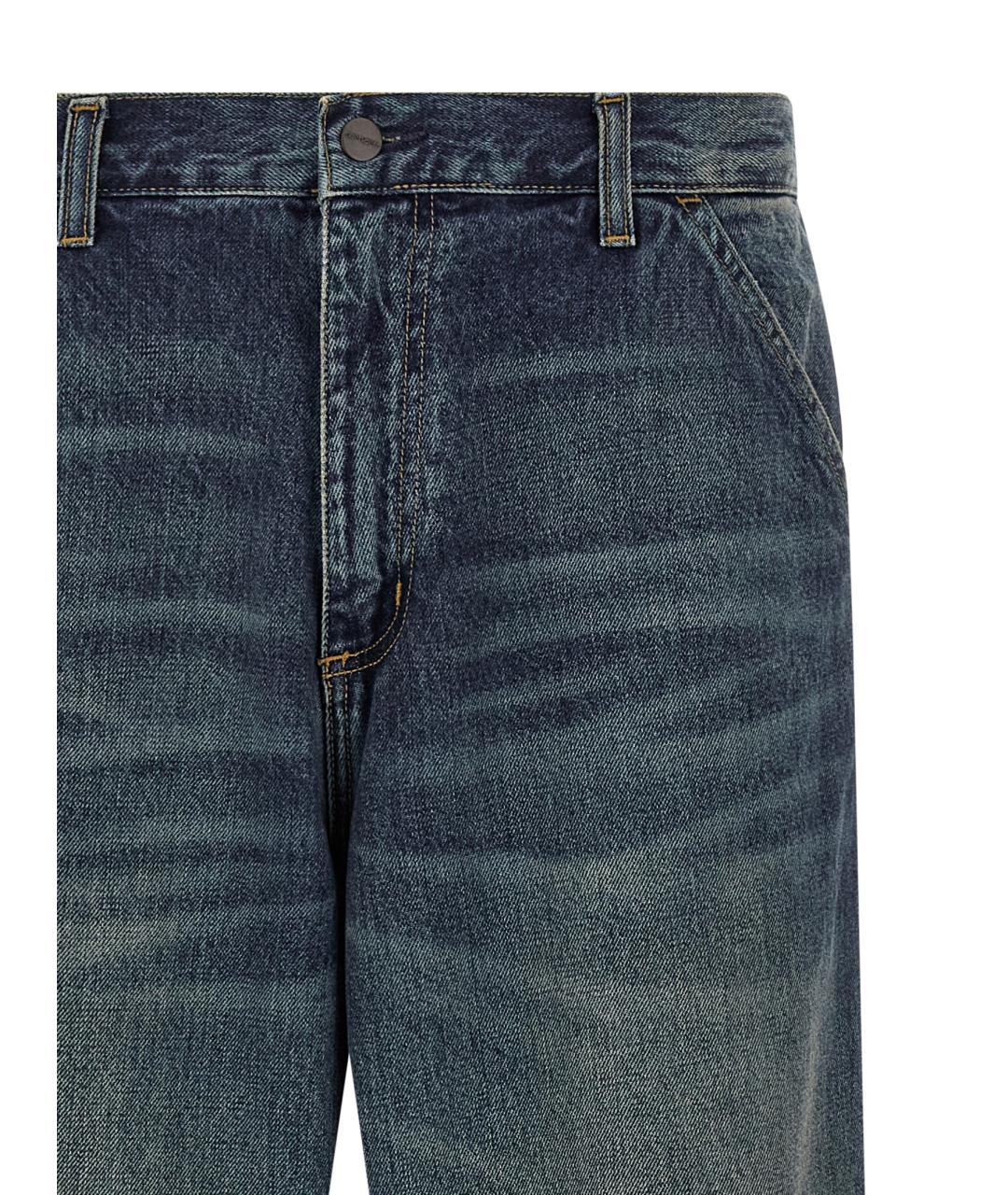 CARHARTT WIP Синие хлопковые прямые джинсы, фото 3