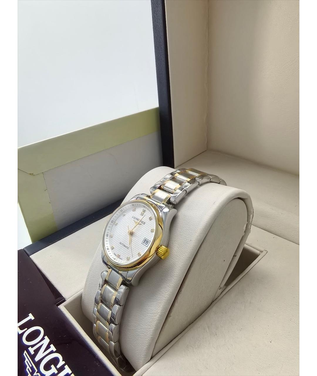LONGINES Белые часы из желтого золота, фото 7