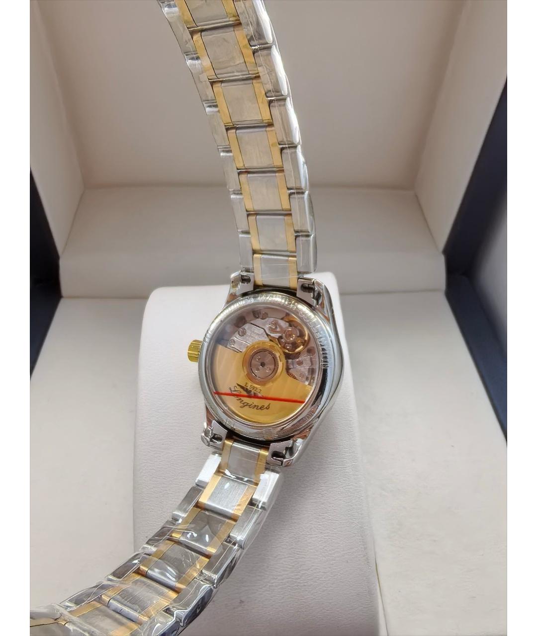LONGINES Белые часы из желтого золота, фото 6